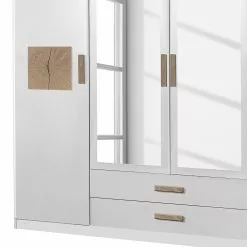 Kärnten Wimex Armoire -Armoires Soldes drehtuerenschrank kaernten alpinweiss 180 cm 4 tuerig 2 schubladen 4926932