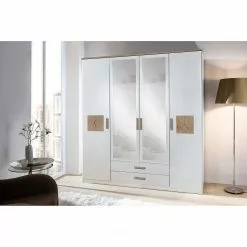 Kärnten Wimex Armoire -Armoires Soldes drehtuerenschrank kaernten alpinweiss 180 cm 4 tuerig 2 schubladen 4926940