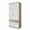 Bochum-Extra Armoire 2 Porte 91 Cm Imitation Alpin Blanc Rauch Blue -Armoires Soldes drehtuerenschrank kombischrank bochum extra alpinweiss eiche sonoma dekor schrankbreite 91 cm 2 tuerig 4843132