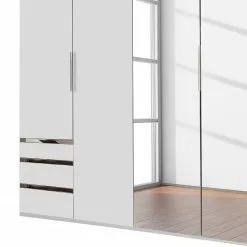 Armoire 236 Cm Largeur 300 Cm 36A Hauteur Level Alpin Fresh To Go Blanc -Armoires Soldes drehtuerenschrank level 36a alpinweiss 300 cm 6 tuerig 216 cm mit spiegeltuer en 4908952