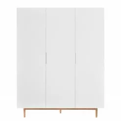 Mørteen Armoire Mat 152 Cm Blanc -Armoires Soldes drehtuerenschrank lindholm mattweiss 152 cm 3 tuerig 4813744
