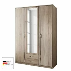 Nicu Wimex Armoire 135 Cm 3 Porte Chêne De San Remo Imitation