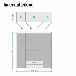 Nicu Wimex Armoire 135 Cm 3 Porte Chêne De San Remo Imitation -Armoires Soldes drehtuerenschrank nicu eiche sanremo dekor 454319