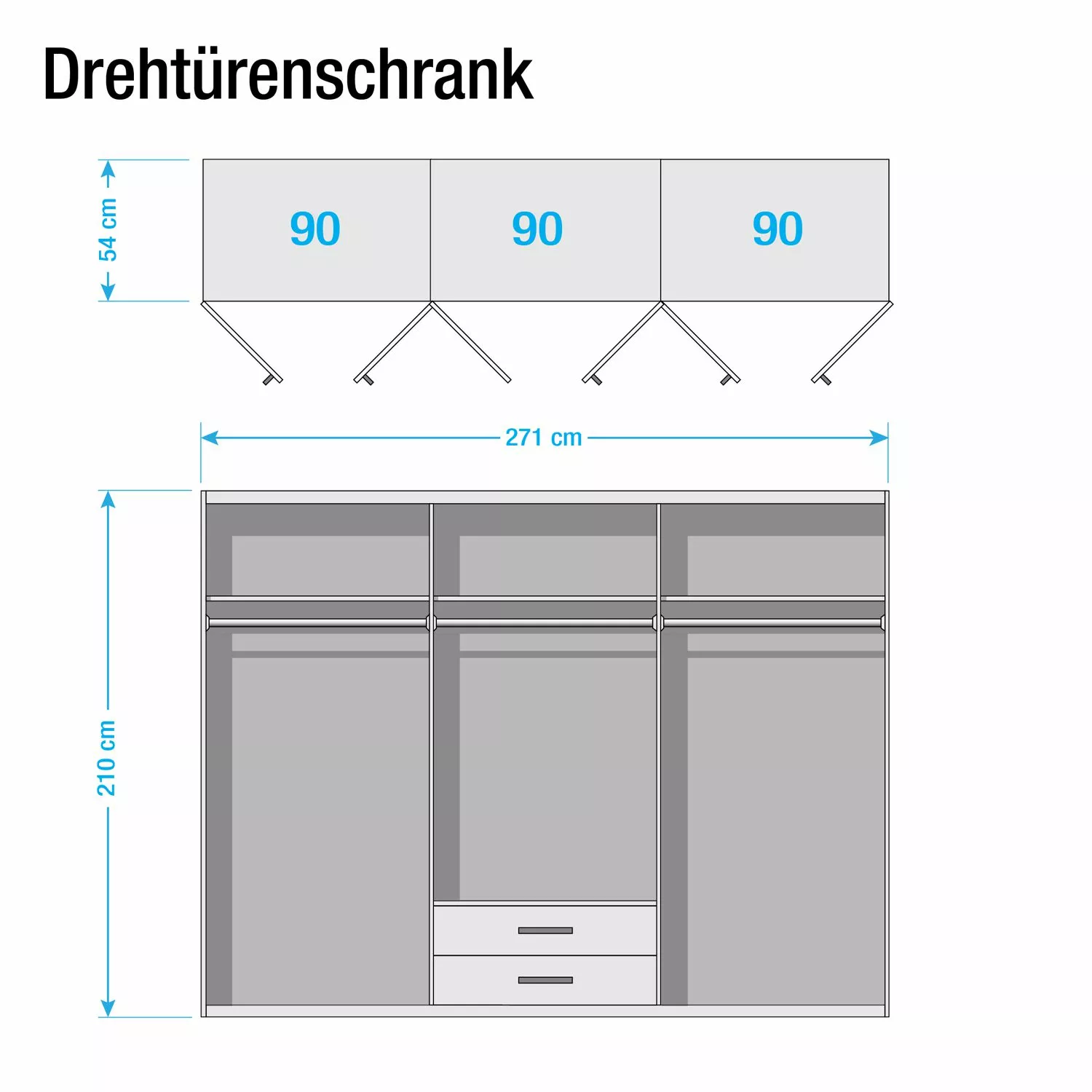 Armoire 271 Cm Passau Rauch Orange 6 Armoire 271 Cm Passau Rauch Orange – Image 4