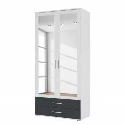 Armoire : Largeur 85 Cm 2 Alpin Anthracite Blanc Rauch Blue