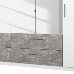 Armoire Alpin Minéral Gri Blanc Rauch Blue -Armoires Soldes drehtuerenschrank siegen alpinweiss steingrau 5012008