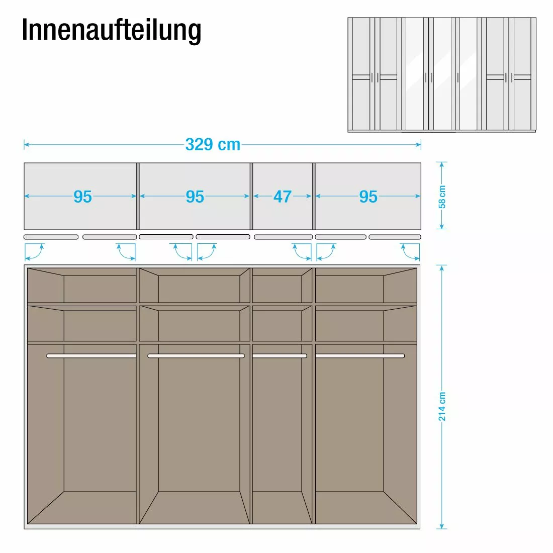Rauch Armoire Miroir Sitara Ii 235 Cm 5 Porte Orange 17 Rauch Armoire Miroir Sitara Ii 235 Cm 5 Porte Orange – Image 15