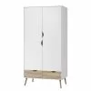 Mørteen Armoire Blanc Chêne Clair 1 Mørteen Armoire Blanc Chêne Clair -Armoires Soldes drehtuerenschrank sunndal weiss eiche dekor 4845184