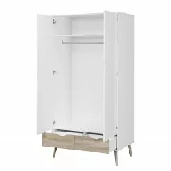 Mørteen Armoire Blanc Chêne Clair -Armoires Soldes drehtuerenschrank sunndal weiss eiche dekor 4845196