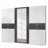 Wimex Armoire 270 Cm : Largeur Alpin Anthracite Taiga Blanc -Armoires Soldes drehtuerenschrank taiga alpinweiss anthrazit 5037692