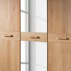 Armoire 197 Cm 3 Largeur Hauteur 142 Cm Corniche Rauch Orange -Armoires Soldes drehtuerenschrank valerie erle teilmassiv 201 cm mit kranzblende 2284870