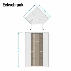 Armoire Brillant Imitation Blanc Rauch Blue -Armoires Soldes eckschrank celle eiche sonoma dekor hochglanz weiss 2110158