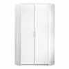 Wimex Blanc Alpin Armoire -Armoires Soldes eckschrank clack alpinweiss anthrazit 1386572