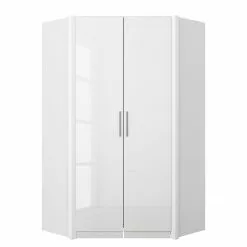 Kiydoo Armoire I 197 Cm Alpin Brillant Blanc -Armoires Soldes eckschrank kiydoo inkl ausgleichsleisten ii hochglanz weiss alpinweiss 197 cm 4549428