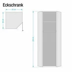 Möbel Armoire Brooklyn V 236 Cm Hauteur Expres -Armoires Soldes eckschrank melva graphit spiegel 1030962