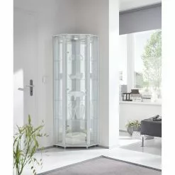 Fredrik Vitrine Amalia I Imitation Blanc -Armoires Soldes fif vitrinen led 18 05 2017 4921952
