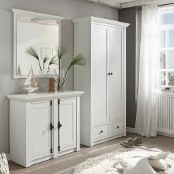 Maison Belfort Pin Armoire Vestibule Imitation Geestland Blanc -Armoires Soldes garderobenschrank geestland pinie weiss dekor 4486384