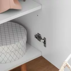 Mørteen Armoire Chêne Massif Lindholm Blanc -Armoires Soldes garderobenschrank lindholm eiche massiv matt weiss 3701885