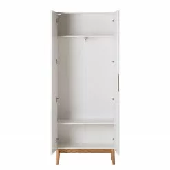 Mørteen Armoire Chêne Massif Lindholm Blanc -Armoires Soldes garderobenschrank lindholm eiche massiv matt weiss 4831552