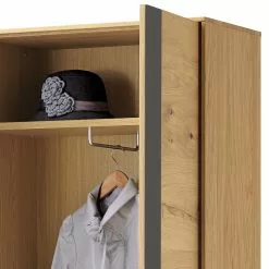 Vos Anthracite -Armoires Soldes garderobenschrank vedo eiche anthrazit 4908512