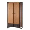 Ars Manufacti Armoire Manchester Ii Anthracite Acacia Acacia Massif Métal 110 Cm -Armoires Soldes garderobenset manchester 5 teilig akazie massiv metall 4872492