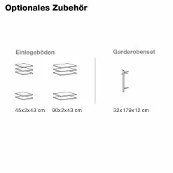 Wimex Armoire 135 Cm -Armoires Soldes home design salta kleiderschrank alpinweiss absetzung anthrazit versch groessen m wi ssk 0178a 3