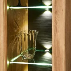 Macoun Naturoo Vitrine Armoire Chêne En Partiellement Éclairage Massif Sauvage -Armoires Soldes innostyle wohnen 10 01 17 4491244