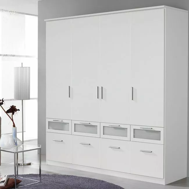 Armoire 181 Cm, 4 Porte Alpin/Verre Bochum Blanc Rauch Blue 12 Armoire 181 Cm, 4 Porte Alpin/Verre Bochum Blanc Rauch Blue – Image 10