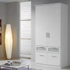 Armoire 181 Cm, 4 Porte Alpin/Verre Bochum Blanc Rauch Blue 25 Armoire 181 Cm, 4 Porte Alpin/Verre Bochum Blanc Rauch Blue -Armoires Soldes rauch bochum drehtuerenschrank kombischrank alpinweiss absetzungen milchglas m ra ssk boc 966 10