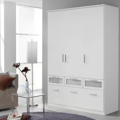 Armoire 181 Cm, 4 Porte Alpin/Verre Bochum Blanc Rauch Blue 23 Armoire 181 Cm, 4 Porte Alpin/Verre Bochum Blanc Rauch Blue -Armoires Soldes rauch bochum drehtuerenschrank kombischrank alpinweiss absetzungen milchglas m ra ssk boc 966 11