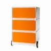 Easyoffice By Paperflow Easybox I Orange Blanc -Armoires Soldes rollcontainer easybox i weiss orange 1595798