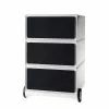 Easyoffice By Paperflow Blanc Noir -Armoires Soldes rollcontainer easybox i weiss schwarz 1595814