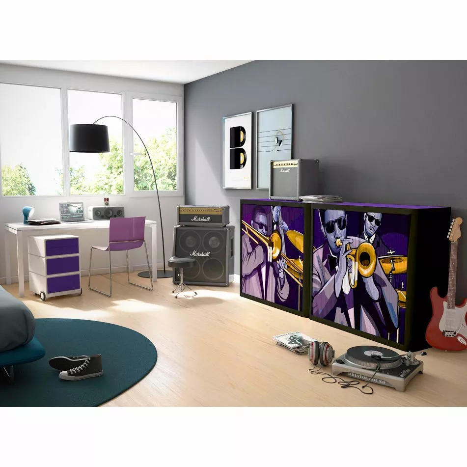 Easyoffice By Paperflow Easybox Ii Violet Blanc 5 Easyoffice By Paperflow Easybox Ii Violet Blanc – Image 3