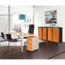 Easyoffice By Paperflow Easybox Ii Orange Blanc 9 Easyoffice By Paperflow Easybox Ii Orange Blanc -Armoires Soldes rollcontainer easybox ii weiss orange 2056198