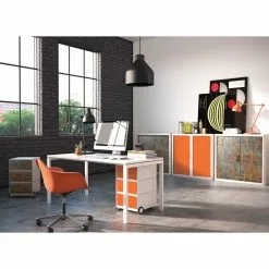 Easyoffice By Paperflow Easybox Ii Orange Blanc 10 Easyoffice By Paperflow Easybox Ii Orange Blanc -Armoires Soldes rollcontainer easybox ii weiss orange 3229645