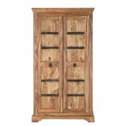 Sheesham Massif Wolf-Möbel Armoire Bombay Ii -Armoires Soldes schrank bombay sheesham massiv natur 1380611