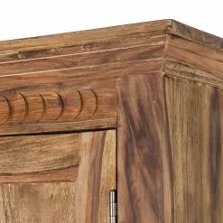 Sheesham Massif Wolf-Möbel Armoire Bombay Ii -Armoires Soldes schrank bombay sheesham massiv natur 1380615