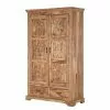Wolf-Möbel Sheesham Massif Armoire Bombay -Armoires Soldes schrank bombay sheesham massiv natur 1380616