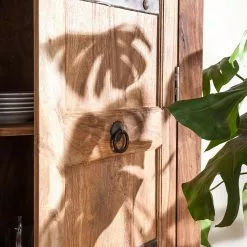 Sheesham Massif Wolf-Möbel Armoire Bombay Ii -Armoires Soldes schrank bombay sheesham massiv natur 3459313
