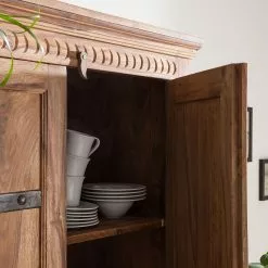 Sheesham Massif Wolf-Möbel Armoire Bombay Ii -Armoires Soldes schrank bombay sheesham massiv natur 3459317