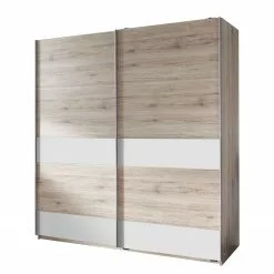 San Remo Ches Wimex Armoire 2 180 Cm Coulissante Imitation Chêne De Alpin Blanc