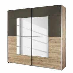 Armoire 175 Cm Imitation Métallisé Chêne De San Remo Crato Gri Rauch Blue