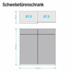 Nela Armoire Rauch Blue -Armoires Soldes schwebetuerenschrank nelas alpinweiss 2018654