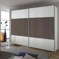 Armoire 230 Cm 271 X Coulissante Quadra Alpin Rauch Orange Blanc Lave Gri -Armoires Soldes schwebetuerenschrank quadra alpinweiss hochglanz weiss lavagrau breite x hoehe 271 x 230 cm 1897066