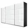 Armoire 230 Cm 315 X Coulissante Métallisé Quadra Rauch Orange Gri -Armoires Soldes schwebetuerenschrank quadra grau metallic glas weiss breite x hoehe 315 x 230 cm 1914394