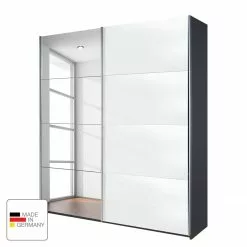 Armoire Miroir Métallisé 230 Cm 181 X Portes Coulissante Quadra Rauch Orange Gri 10 Armoire Miroir Métallisé 230 Cm 181 X Portes Coulissante Quadra Rauch Orange Gri -Armoires Soldes schwebetuerenschrank quadra spiegel grau metallic glas weiss breite x hoehe 181 x 230 cm 1914158