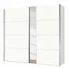 Möbel Armoire Miroir Verre 200 Cm : Largeur Polaire Expres Madrid Blanc -Armoires Soldes schwebetuerenschrank willows polarweiss spiegelglas 200 cm 2 tuerig 4391628