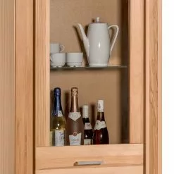 Naturoo Vitrine Lombok Bois Massif -Armoires Soldes standvitrine lombok i teilmassiv kernbuche 5004372