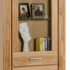 Ars Natura Vitrine Bois Massif Lombok -Armoires Soldes standvitrine lombok i teilmassiv wildeiche 5004388