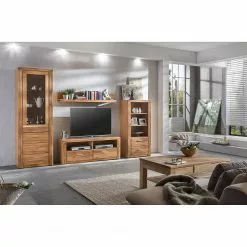 Ars Natura Vitrine Bois Massif Lombok -Armoires Soldes standvitrine lombok i teilmassiv wildeiche 5004396